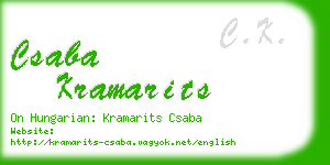 csaba kramarits business card